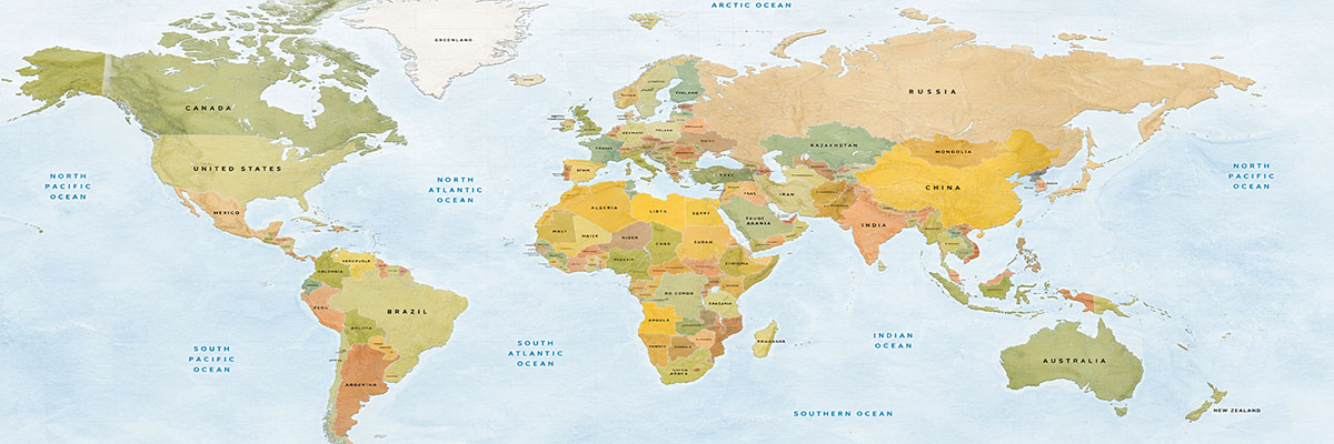 World map slider